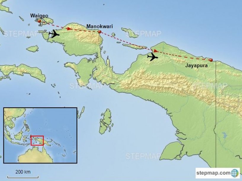 West-Papoea routekaart